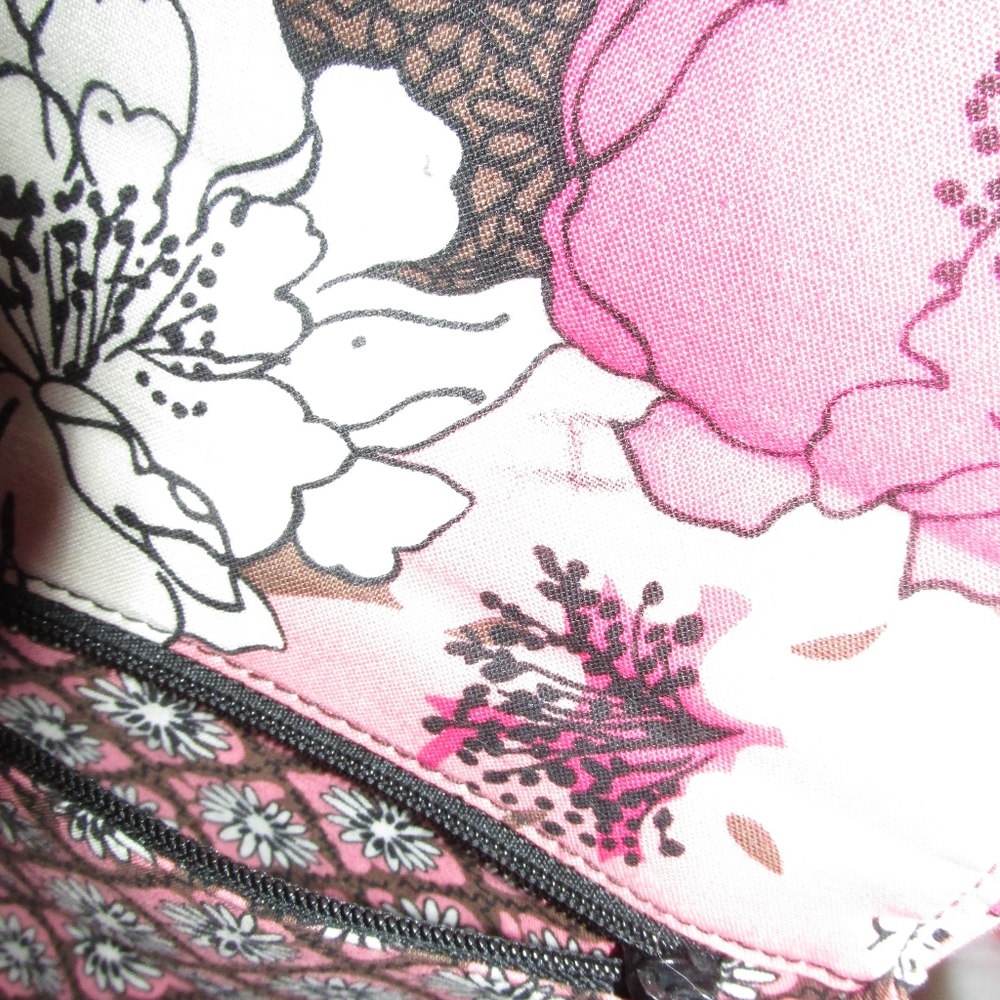 Vera Bradley Mocha Rouge Pink Floral Crossbody - Picture 8 of 8